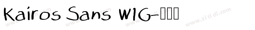 Kairos Sans W1G字体转换